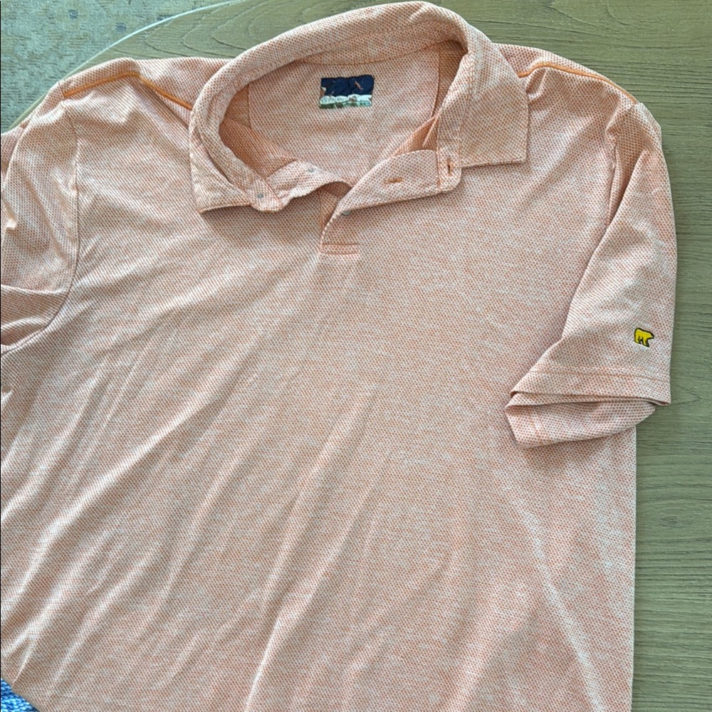 Greg Norman Collection Orange Polo Shirt Short Sleeve Knit